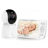 Image de Babyphone vidéo couleur écran LCD de 5 pouces 2.4G sans fil interphone bidirectionnel Protection de sécurité Portable pour bébé