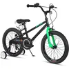 Image de Glerc Vélo Enfant 18 Pouces avec Roues stabilisatrices & Porte-bidon pour garçons et Filles de 6 7 8 9 10 Ans Noir