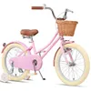 Image de Glerc Little Molly 18 pouces vélo pour 5 - 9 ans vélo pour enfants avec panier en osier et support rose