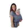 Image de Écharpe de portage bébé - MUSHIE - Coton biologique - Taille universelle - Respirante - Poche de rangement intégrée