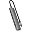 Image de Hub USB-C Slim Multiport 7-in-1 Ethernet 1Gbit Power Delivery 100W Satechi Gris