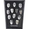 Image de Décoration murale - Harry Potter - Tableau de masques des Mangemorts - 12 miniatures - 75 cm - Bois
