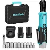 Image de DURATECH Clé à Cliquet Sans Fil Electrique 12V avec 2 Batteries 20 Ah3/8Coupe de 65N.mCharge Rapide en 1 HeurePuissante avec