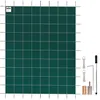 Image de Bâche Piscine Rectangulaire - VEVOR - 55x104m-Polypropylène-la Piscine 49x98m-Vert-Boulon de Terre Laiton-Acier Inoxydable 304