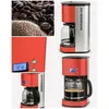 Image de Cafetière - H.Koenig - MG30 - 12 tasses - 1000W - Programmable - Inox Rouge