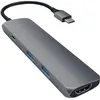 Image de Station daccueil - Satechi - Slim Aluminum Multi-Port Adapter - USB-C - 4K Ultra HD