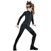Image de Déguisement Catwoman enfant officiel DC Comics   combinaison noire loup PVC serre-tête et ceinture