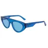 Image de Lunettes de soleil - Karl Lagerfeld - KL6043S-424 - Argenté - Verres bleus - Protection UV 100%