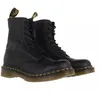 Image de Bottes Dr. Martens 1460 Pascal en Cuir Virginia - Femme - Noir - Surpiqûres jaunes - Semelle à coussin dair