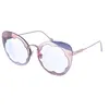 Image de Lunettes de soleil en métal pour femme SF178SM avec verres nuageux-violette
