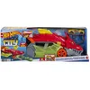 Image de Hot Wheels City - Transporteur Dragon Lanceur 2-en-1 - Camion / Petite voiture - Dès 3 ans GTK42