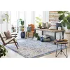 Image de LIVABLISS Tapis de Salon à Poils Courts Doux Vintage Oriental KUSH 160x220cm Bleu/Beige