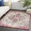 Image de LIVABLISS Tapis de Salon à Poils Courts Doux Vintage Oriental LOU 120x170cm Orange Brûlé/Multicolore