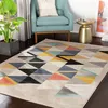 Image de LIVABLISS Tapis de Couloir à Poils Courts Doux Scandinave Moderne DELANEY 80x220cm Multicolore/Beige