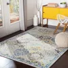 Image de LIVABLISS Tapis de Salon à Poils Courts Doux Vintage Oriental INES 160x220cm Multicolore/Bleu