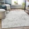 Image de LIVABLISS Tapis de Salon à Poils Courts Doux Abstrait Moderne VICTOIRE 130x180cm Gris/Ivoire