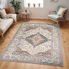 Image de LIVABLISS Tapis de Salon à Poils Courts Doux Vintage Oriental JADE 160x213cm Multicolore/Gris