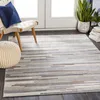 Image de LIVABLISS Tapis de Salon à Poils Courts Doux Scandinave Moderne OLIVIA 200x275cm Blanc/Brun