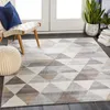 Image de LIVABLISS Tapis de Salon à Poils Courts Doux Scandinave Moderne KATHERINE 160x215cm Blanc/Brun