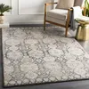 Image de LIVABLISS Tapis de Salon à Poils Courts Doux Vintage Oriental LOTUS 160x220cm Noir/Beige