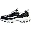 Image de Basket Basse à Lacets Skechers DLites Biggest Fan - Noir Blanc