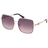 Image de Guess 7906-H Lunettes de soleil pour femme de forme carrée   Couleur 05B Noir avec verres dégradés de couleur fumée   Calibre 58