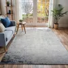 Image de LIVABLISS Tapis de Salon à Poils Courts Doux Abstrait Moderne ALIX 200x275cm Blanc/Gris