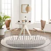 Image de LIVABLISS Tapis Rond de Salon à Poils Courts Doux Scandinave Moderne ENSO Ø 200cm Blanc/Noir