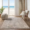 Image de LIVABLISS Tapis Lavable Machine Vintage Oriental CLARA 160x213cm Marron/Gris