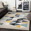 Image de LIVABLISS Tapis de Salon à Poils Courts Doux Scandinave Moderne DELANEY 200x275cm Multicolore/Gris