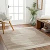 Image de LIVABLISS Tapis de Salon à Poils Courts Doux Scandinave Moderne ENSO2 200x275cm Brun/Beige