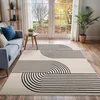 Image de LIVABLISS Tapis de Salon à Poils Courts Doux Scandinave Moderne CONSTANCE 200x275cm Blanc/Noir