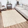 Image de LIVABLISS Tapis de Salon à Poils Longs Doux Shaggy Moderne CHRISTINA 160x220cm Blanc/Beige