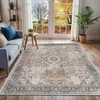 Image de LIVABLISS Tapis Lavable Machine Vintage Oriental ALORA 160x213cm Brun/Ivoire