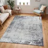 Image de LIVABLISS Tapis de Salon à Poils Courts Doux Abstrait Moderne MILENA 160x215cm Gris/Blanc