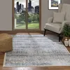 Image de LIVABLISS Tapis de Salon à Poils Courts Doux Vintage Oriental DANIA 200x275cm Bleu/Blanc