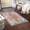 Image de LIVABLISS Tapis de Salon à Poils Courts Doux Vintage Oriental LOU 80x150cm Multicolore/Orange