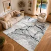 Image de LIVABLISS Tapis de Salon à Poils Courts Doux Abstrait Moderne LYNA 120x170cm Ivoire/Gris