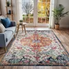 Image de LIVABLISS Tapis de Salon à Poils Courts Doux Vintage Oriental LOU 140x200cm Multicolore/Orange