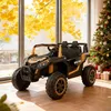 Image de UTV 12V Voiture tout-terrain électrique pour enfants - vitesse 2-6 km/h avec télécommande et musique multifonction Or et noir