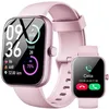 Image de LOSEI Montre Intelligente Femme Élégante 47mm Suivi Santé SmartWatch pour Poignet 16-24cm 15j Autonomie 2.01 IP68 Android iOS Rose
