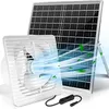 Image de Ventilateur dextraction solaire 22W panneau solaire ventilateur sans balais 8 pouces pour ventilation de hangar poulailler