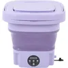 Image de Machine À Laver Portable 8L Faible Bruit Pliant Mini Machine À Laver Déshydrateur Intégré Machine À Laver Automatique Seau [H1203]