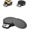 Image de Crêpière - INOX - 2 en 1 - 1000W - Anti-adhésif - Noir