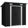 Image de Abri de jardin en métal 198m² - 2 portes - Anthracite HB47026 -FOE