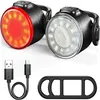 Image de Ensemble de feux de Vélo USB Rechargeable avant ensemble de feux arrière IPX5 étanche 6 Modes de luminosité LED lumière