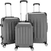 Image de Set de 3 Valises Rigides Légères à 4 roulettes - ABS - Gris - 57cm+ 67cm + 78cm