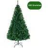 Image de Sapin de Noël Artificiel avec Support de Fer 180cm Décoration fêtes Arbre de noël 650 Branches - Vert