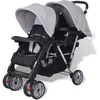 Image de Poussette double - P148 - Acier Gris et noir - 4 roues - Mixte