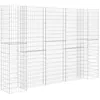 Image de Jardinière à gabion en H Fil dacier 260 x 40 x 180 cm jardin plante